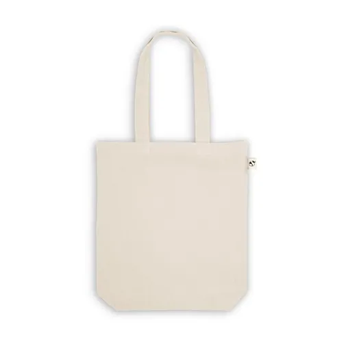 natural claro GIRONA. Bolsa de algodón (50%), algodón reciclado (30%) y poliéster (20% rPET) (220 g/m²)