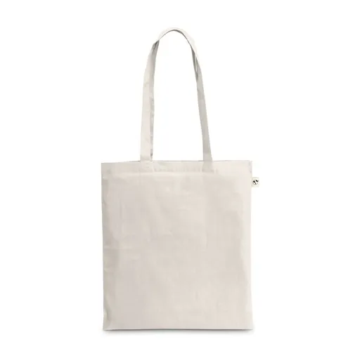 natural claro BEJA. Bolsa 100% algodón reciclado (180 g/m²)