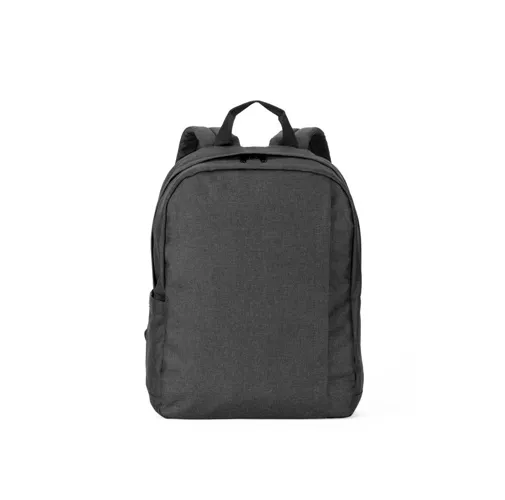 gris oscuro GIJON. Mochila para portátil de poliéster reciclado de alta densidad 600D y forro de poliéster reciclado 210D