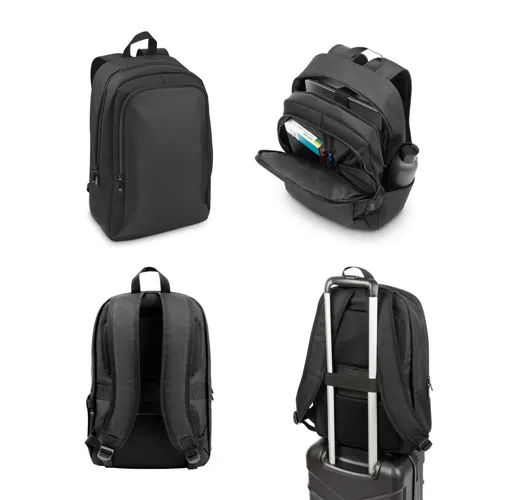 DRAMMEN. MOCHILA PARA PORTÁTIL EN POLIÉSTER RECICLADO DE ALTA DENSIDAD 600D