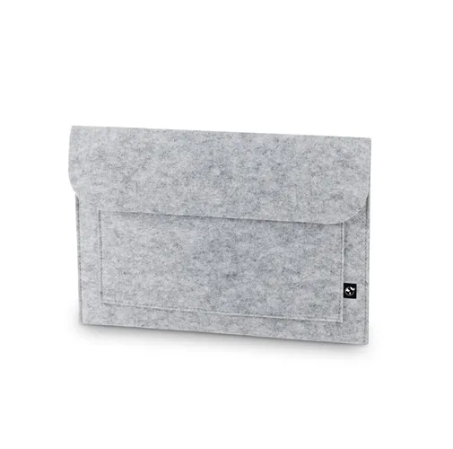 gris claro FELPY SLEEVE. Bolsa de fieltro reciclado (100% rPET) para portátil