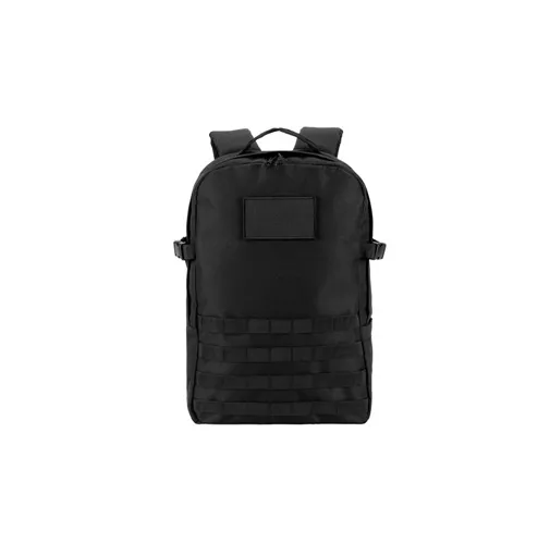 black EDINBURGH BPACK. Mochila de estilo militar en poliéster reciclado 600D, alta densidad y forro en poliéster reciclado 210D 17\'3’