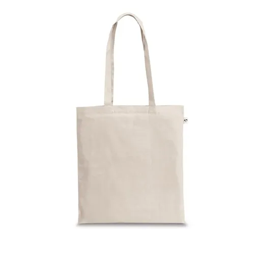 natural claro SVANETI. Bolsa de algodón reciclado (70%) y poliéster (30% rPET) (150 g/m²)