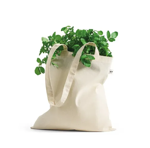 natural claro LEON. Bolsa 100% algodón orgánico (140 g/m²)