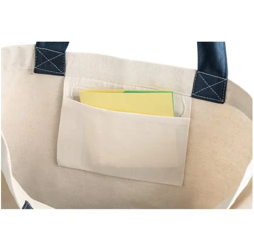 blue EDMONTON. Bolsa de lona 100% algodón (280 g/m²)