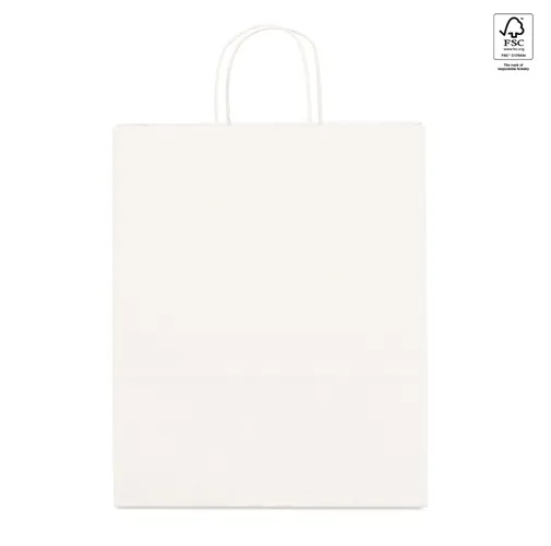 white GRANT. Bolsa de papel kraft (100 g/m²)