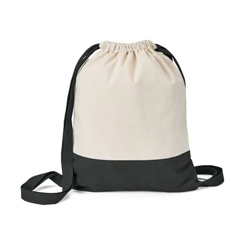 black ROMFORD. Mochila 100% algodón (180 g/m²)