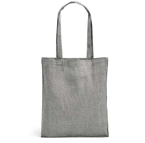 black RYNEK. Bolsa con algodón reciclado (70%), poliéster (30% rPET) (140 g/m²)