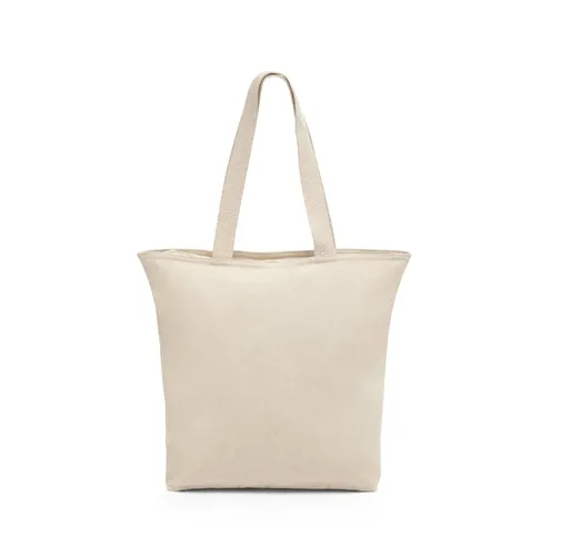 natural claro HACKNEY. Bolsa de algodón 100% con cremallera (280 g/m²)
