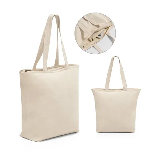 HACKNEY. BOLSA DE ALGODÓN 100% CON CREMALLERA (280 G/M²)