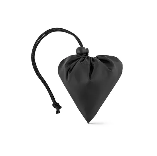black BEIRA. Bolsa plegable en 190T poliéster reciclado (100% rPET)