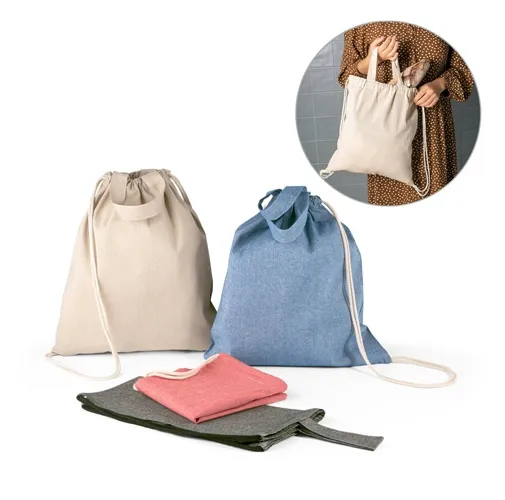 RISSANI. MOCHILA CON ALGODÓN RECICLADO (70%) Y POLIÉSTER (30% RPET) (140 G/M²)