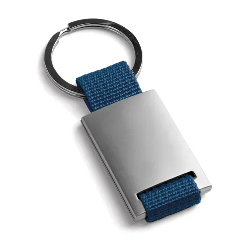 blue GRIPITCH. Llavero de metal con cincha