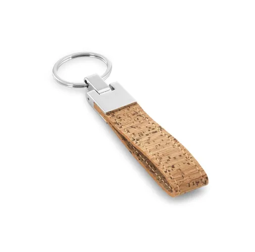 natural CORKS. Llavero de corcho y metal
