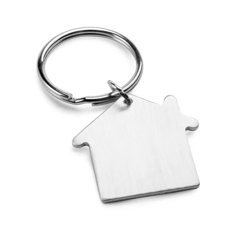 cromado satinado HOMIER. Llavero de aluminio