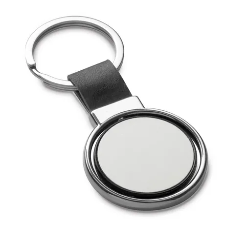 black ALBRIGHT. Llavero de metal y PU