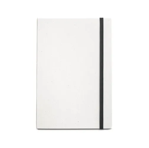 black MILKY. Bloc de notas A5 hecho con cartones de leche reciclados con páginas a rayas