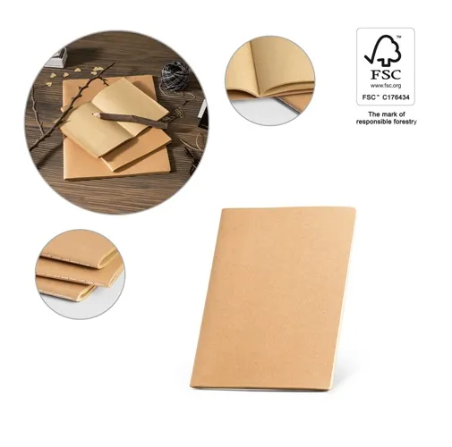 ALCOTT A5. BLOC DE NOTAS A5 CON TAPA DE CARTÓN (250 G/M²) Y PÁGINAS LISAS