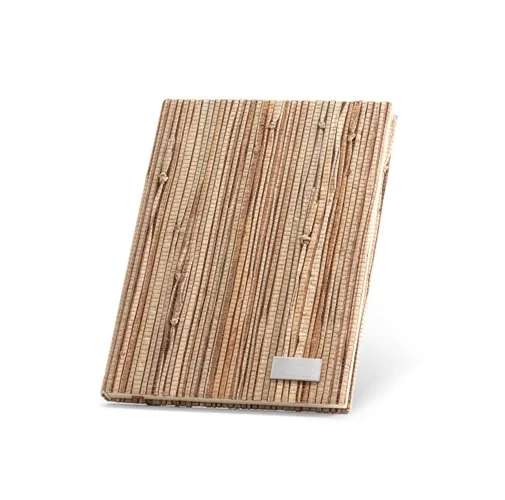 natural NERUDA. Libreta A5 con tapa dura en fibra de paja natural