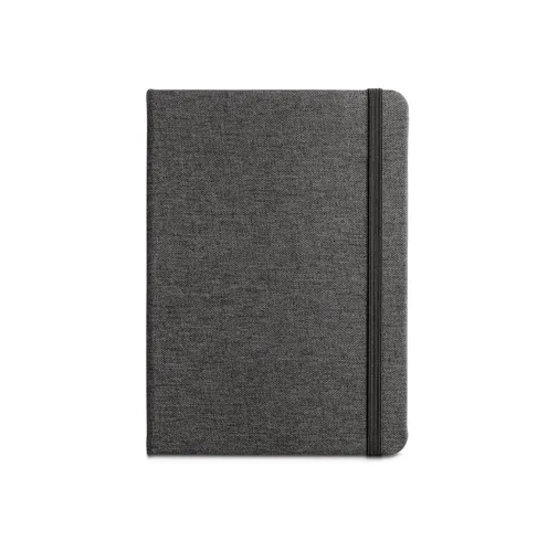 black BOYD. Bloc de notas A5 hecha en poliéster reciclado (100% rPET) con hojas rayadas