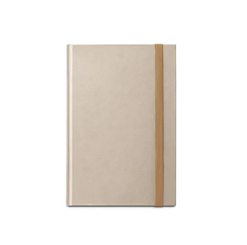 natural DICKINSON. Libreta A5 de tapa dura fabricada en papel de caña de azúcar (80% caña de azúcar), con hojas rayadas
