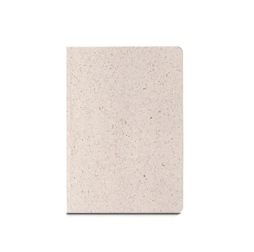 natural claro ORGANIC SEMI-RIGID. Bloc de notas A5 con tapa semirrígida de materia orgánica de elefante (80%)