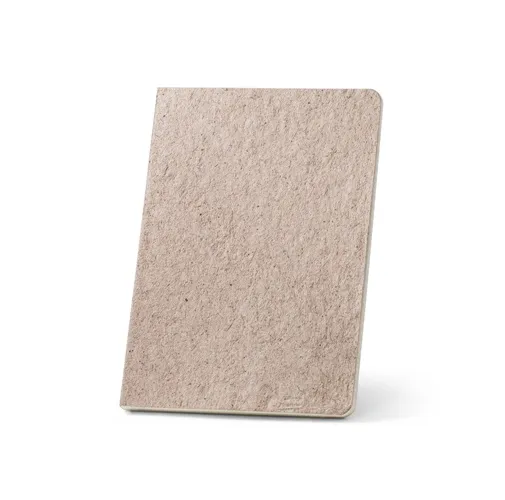 natural TEAPAD SEMI-RIGID. Bloc de notas A5 con tapa semirrígida elaborado a partir de residuos de hojas de té (65%)
