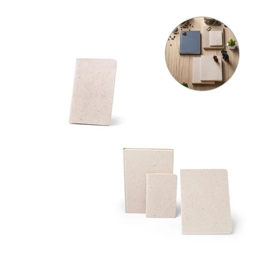 ORGANIC SOFT. BLOC DE NOTAS A6 CON TAPA FLEXIBLE FABRICADO CON MATERIA ORGÁNICA DE ELEFANTE (80%)