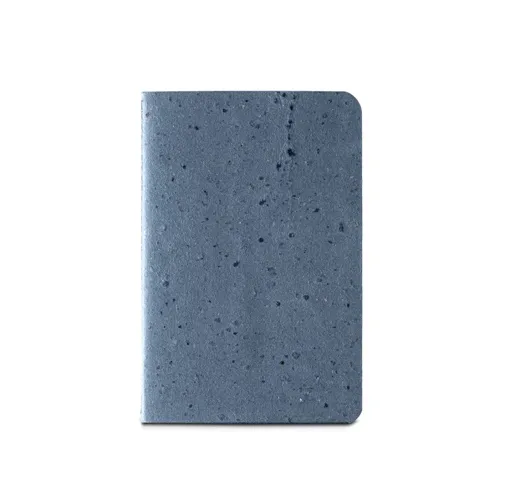 blue COFFEEPAD SOFT. Bloc de notas A6 con tapa flexible fabricado con residuos de cascarilla de café (65%)