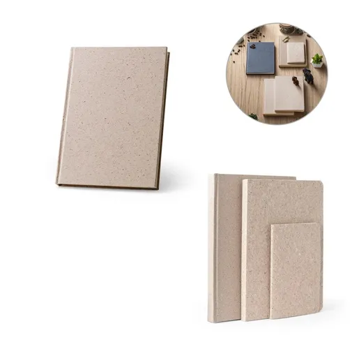 TEAPAD RIGID. BLOC DE NOTAS A5 CON TAPA DURA HECHO A PARTIR DE RESIDUOS DE HOJAS DE TÉ (65%)