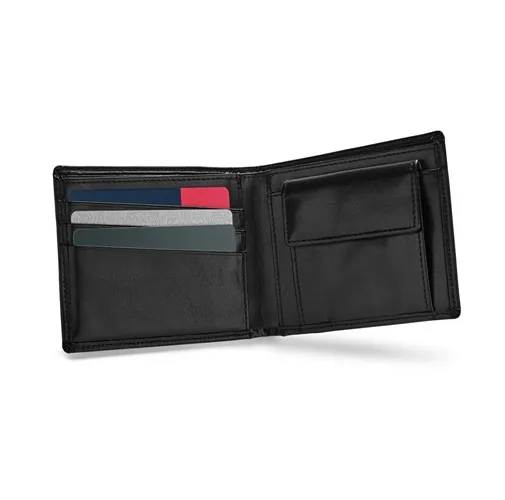 black AFFLECK. Cartera de piel con bloqueo RFID