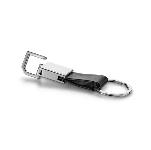 black BOURCHIER. Llavero de metal y PU con gancho