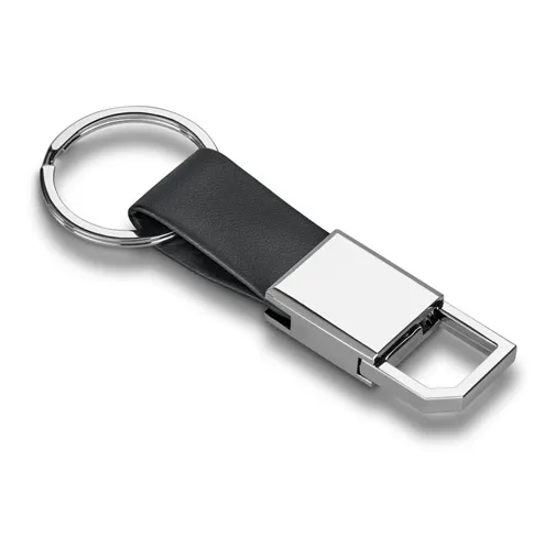 black BOURCHIER. Llavero de metal y PU con gancho
