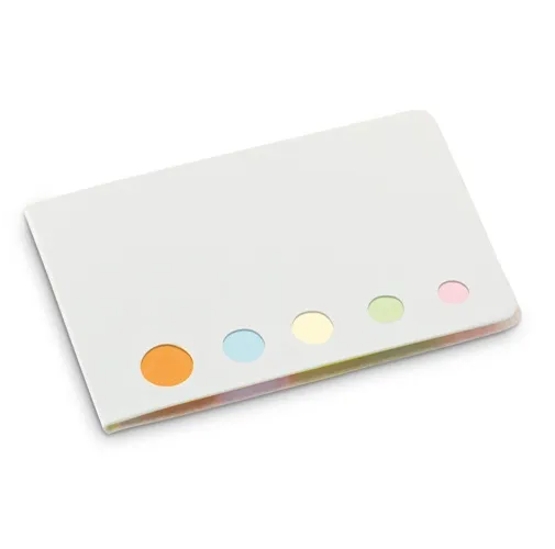 white STOOKY. Bloc de notas adhesivas que incluye 5 juegos de color