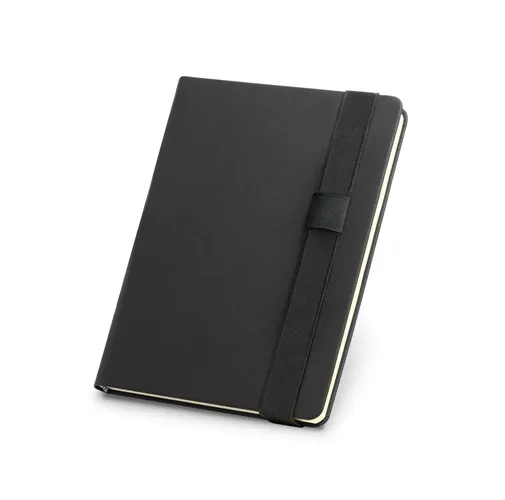 black SHAKESPEARE. Bloc de notas A5 en PU con hojas lisas de color marfil