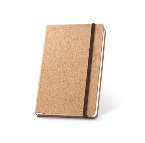 natural HAWKINS A5. Libreta de corcho A5 con páginas lisas en material certificado FSC™ y otros materiales sostenibles,