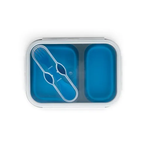 blue DILL. Fiambrer. Fiambrera hermética retráctil de silicona y PP (480 y 760 mL)