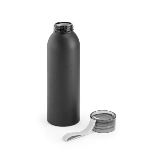 black RIO. Botella de aluminio reciclado (100% rAL) con tapón de PP 660 mL