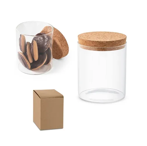 SPICE 700. BOTELLA DE VIDRIO DE BOROSILICATO CON TAPA DE CORCHO 700ML
