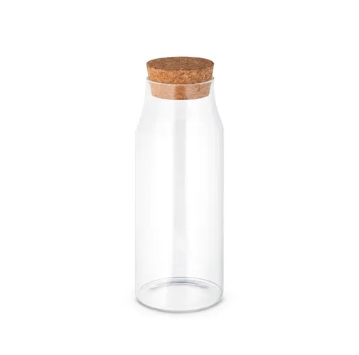 natural JASMIN 1000. Botella de vidrio borosilicato con tapón de corcho de 1 L