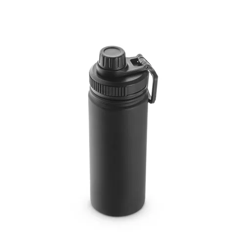 black FEDERER. Botella en acero inoxidable 90% reciclado 570 mL