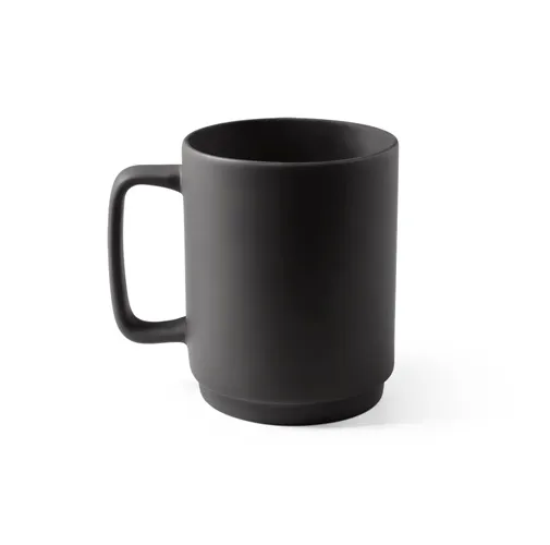 black MIGHTY. Taza de cerámica con cuerpo cilíndrico 330 mL