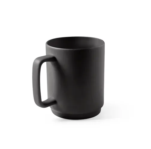 black MIGHTY. Taza de cerámica con cuerpo cilíndrico 330 mL