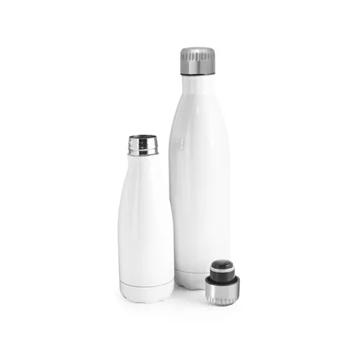 white AMORTI S. Botella de sublimación de acero inoxidable de 380 mL