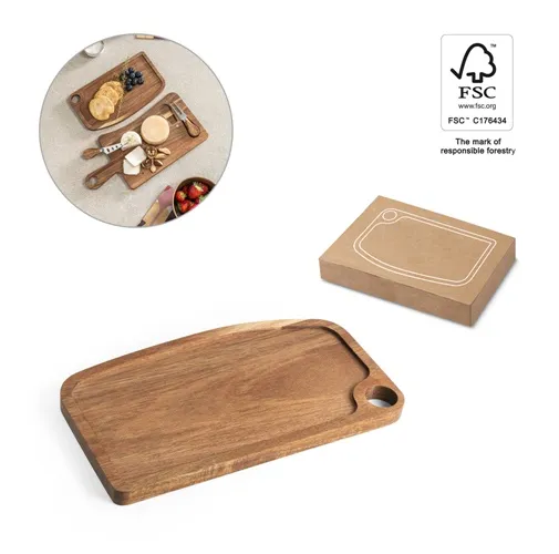 CAPER. TABLA DE MADERA DE ACACIA