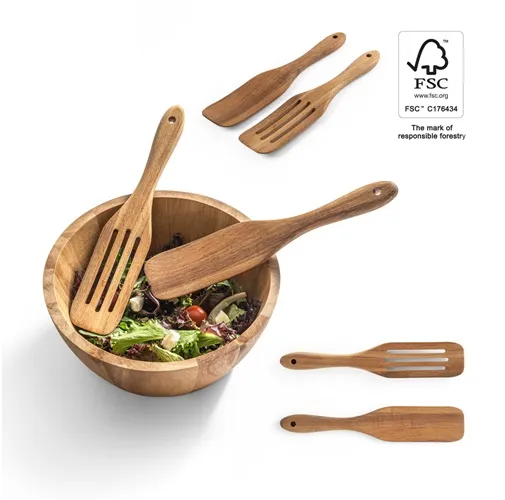 BATALI. JUEGO DE DOS CUBIERTOS EN MADERA DE ACACIA