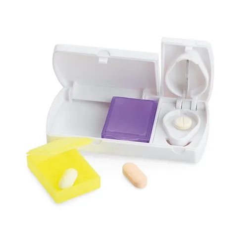 white NERO. Pastillero con 2 separadores