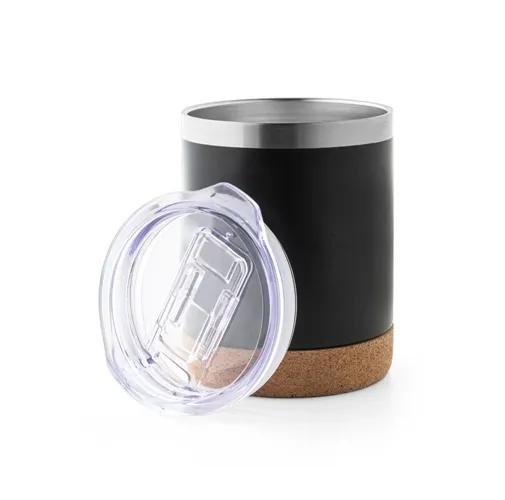 black SOLBERG TUMBLER. Taza de viaje de 400 mL