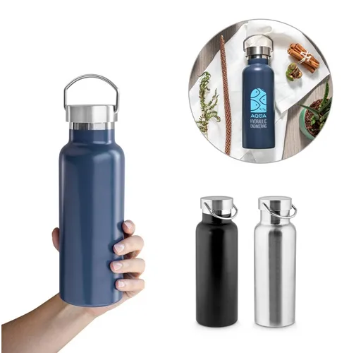 DUPLANTIS. BOTELLA DE ACERO INOXIDABLE (36% RECICLADO) CON AISLAMIENTO AL VACÍO DE 810 ML