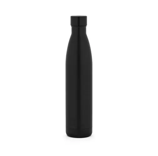 black RE-BUFFON XL. Botella de acero inoxidable de doble pared (90% reciclado)